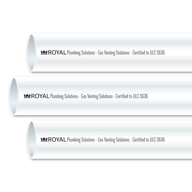 RPS Products Schedule 40 Gas Venting Pipe S40GV03010WHPE RONA