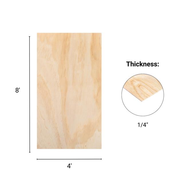 MCCORRY 1/4-in x 4-ft x 8-ft  Appearance Grade Sanded Pine Plywood