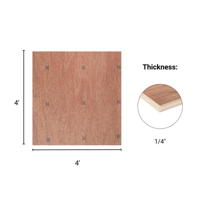 MCCORRY 1/4-in x 4-ft x 4-ft Lauan Underlayment Plywood