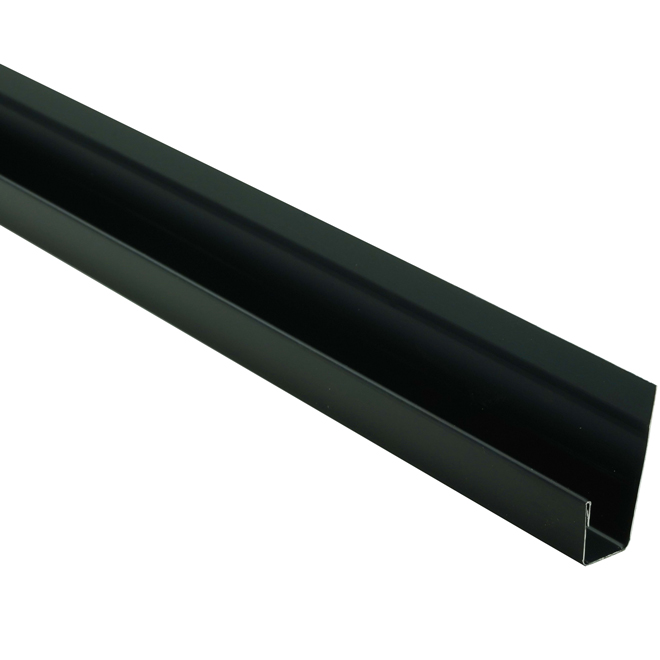 CanExel Black Aluminum J-Trim - 1/2-in x 10-ft