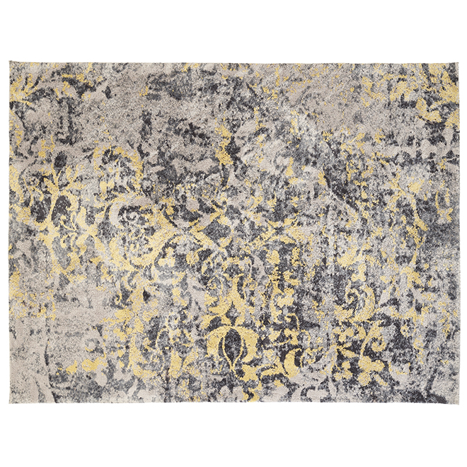 Korhani Home Area Rug Picton Grey Yellow 6 7 X 8 9