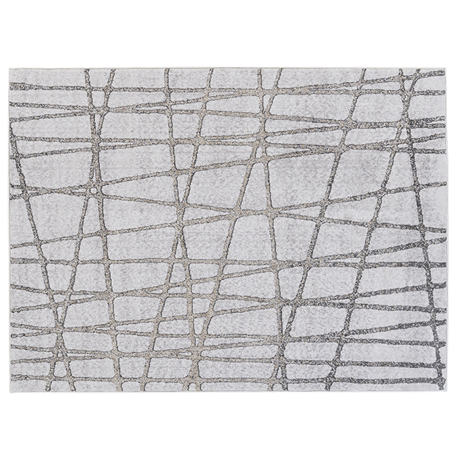 Korhani Ruthin Interior Rug  - Grey - 5-ft  x 7-ft