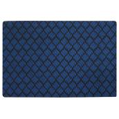 Tapis utilitaire en caoutchouc rectangulaire, 4' x 6', bleu