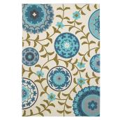Cotton Mat - 140 cm x 200 cm - Beige/Green