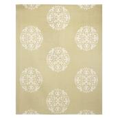 Cotton Mat - 180 cm x 220 cm - Beige/White