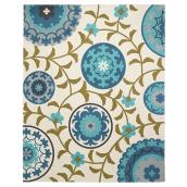 Cotton Mat - 180 cm x 220 cm - Beige/Green