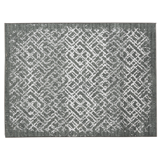 Korhani Home Clathra Indoor Rug - 5-ft x 7-ft - Silver and Grey