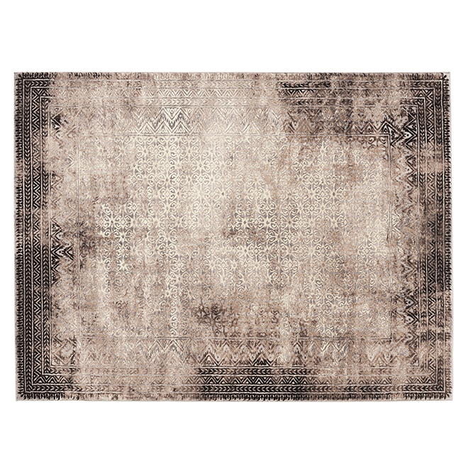 Tapis d'intérieur Praedulcis de Korhani, 5 pi x 7 pi, brun