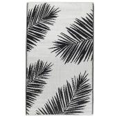 Tapis extérieur réversible, plastique, 3' x 5', noir/blanc