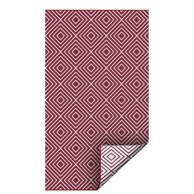 Studio Réversible Outdoor Rug 3 X 5, Red And White Chevron Outdoor Rug