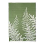 Reversible Outdoor Rug - Plastic - 5' x 7' - Green and White
