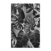 Korhani Outdoor Rug - Studio - Polyester - 6.5 ft x 7.9 ft - Grey Palm