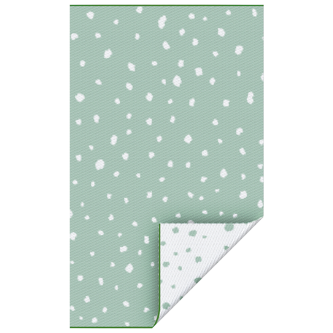 Korhani August Outdoor Polypropylene Rug - Dotted - 3-ft W x 5-ft L