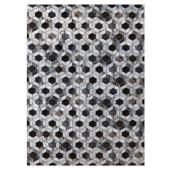 Tapis patchwork gris en polyester Ellis par Korhai Home, 79 x 105 po