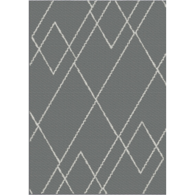 KO2 Anson Grey Rectangle Outdoor 5 x 7-ft Polypropylene Area Rug