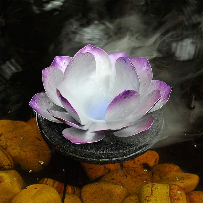 Smartpond Floating Lotus Fogger -7.5-in x 7.5-in x 5-in