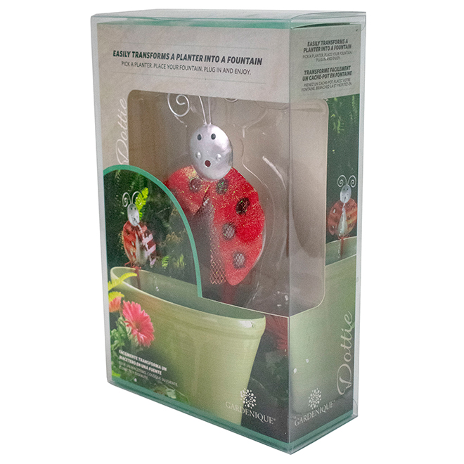 Smartpond Ladybug Fountain 4.41-in x 10-in Red