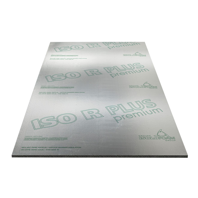 Isolofoam Iso R Plus Vapour-Barrier Insulation Panel - Interior - Expanded Polystyrene - 97 1/4-in x 4-ft x 1/2-in