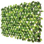 Treillis pare-vue Naturae Decor extensible en feuillage PVC vert 36 x 72 po