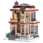 Illuminated House - 25 cm x 15.5 cm x 19.5 cm - Resin/Porcelain