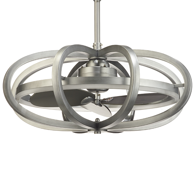 3 Speed Ceiling Fan With Led 27 Antique Silver