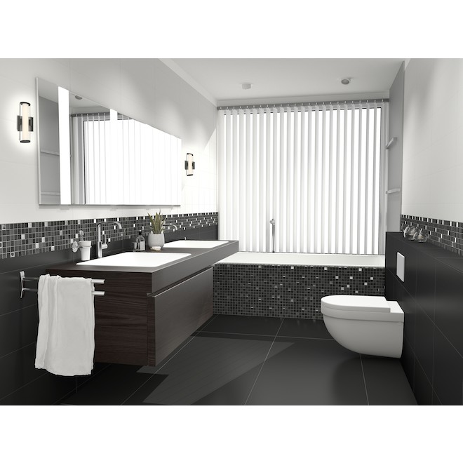Luminaire mural de salle de bain transitoire pour meuble-lavabo Eurofase, DEL, 13 po x 5 po, noir