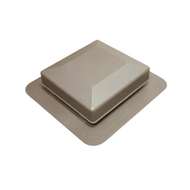 Canplas Duraflo Square Top Roof Vent - Weatherwood - Polypropylene