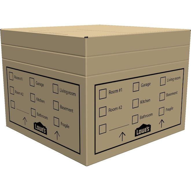 Lowe's 24-in W x 18-in H x 18-in D Classic Large Cardboard Moving Box with  Handle Holes in the Moving Boxes department at