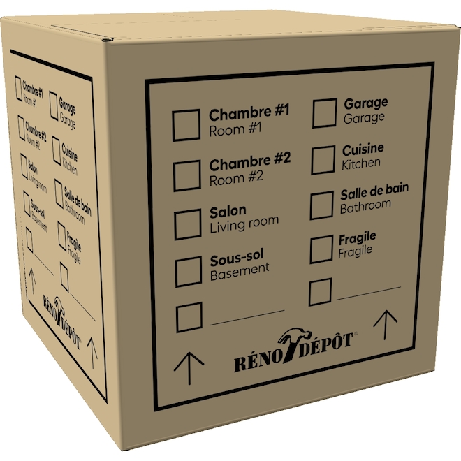 Boîtes de carton ondulé RÉNO-DÉPÔT pour déménagement 12 po x 12 po x 12 po - 1 unité