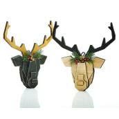 Tête de cerf décorative Holiday Living, Promenade en traîneau, bois, 12 po