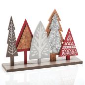 Holiday Living 1-Pack Red and Grey Hygge Tree Tabletop Decoration