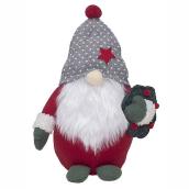 Celebrations by L&CO 8-in Plush Gnome with Wreath