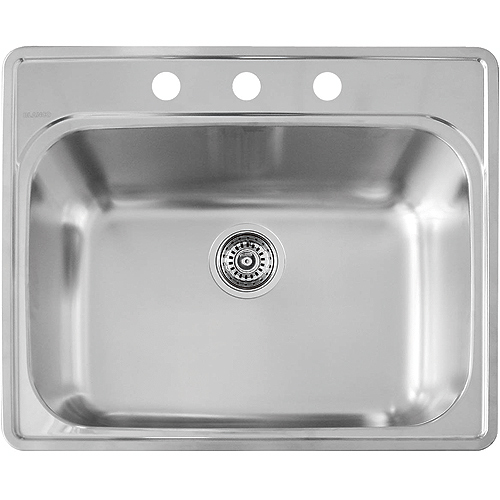 Blanco Essential Single Kitchen Sink - 25-in x 21-in - Stainless Steel