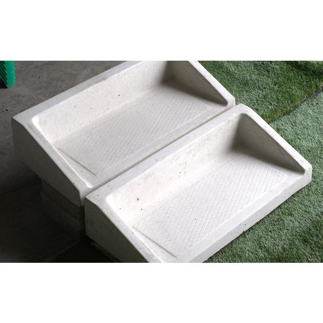 Patio Drummond Concrete Step - Grey - Diamond - 24-in L x 14-in W x 7-in H