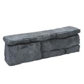 Bloc pour muret de jardin - 5,5 po x 17,5 po - Gris