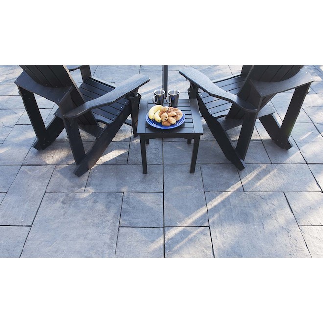 Patio Drummond 24-in x 24-in Grey Concrete Slate Slab
