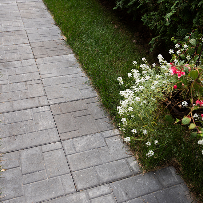 Patio Drummond Tiled Slab - Concrete - Grey - 15 3/4-in L x 15 3/4-in W x 1 3/4-in H