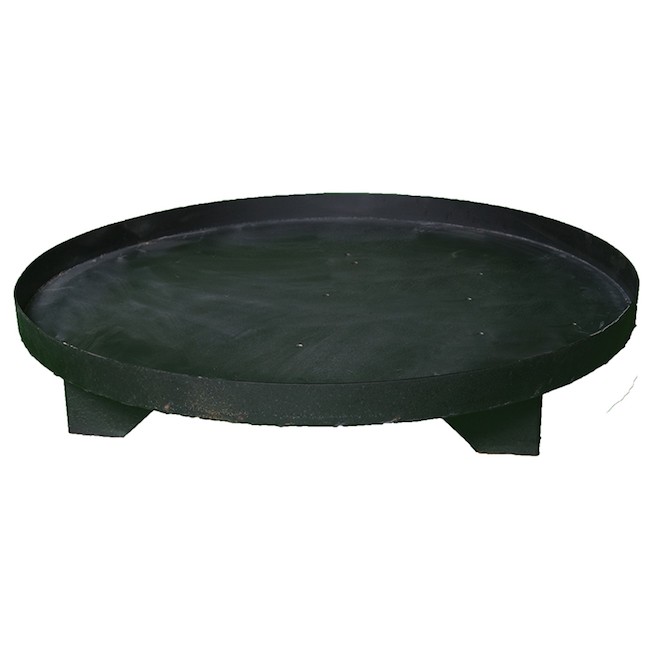 Patio Drummond Round Steel Base for BBQ Fire Pit - Black - 6 1/4-in H x 34-in dia