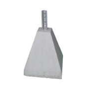 Patio Drummond Sign Base in Concrete with Post - 16 x 16 x 17.5-in