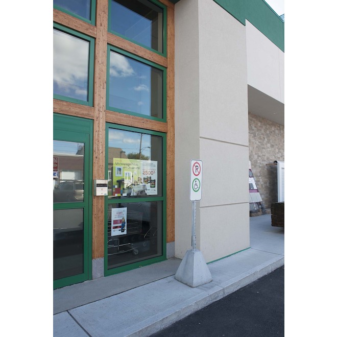 Patio Drummond Sign Base in Concrete with Post - 16 x 16 x 48-in