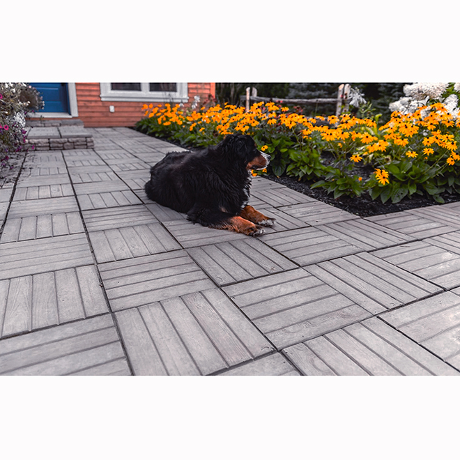 Patio Drummond Rustica Grey 15 x 15-in Square Concrete Slab