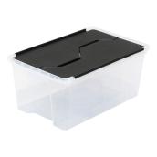 Boîte de rangement à couvercle rabattable GSC Technology, plastique, 25 litres