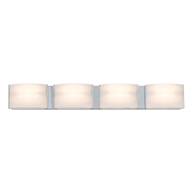 Dvi Lighting Vanguard Wall Mounted Vanity Light Chrome Fixture With Opal Glass Shades Uplighting Hardwired Dvp1744ch Op Rona - Bathroom Wall Light Fixtures Canada