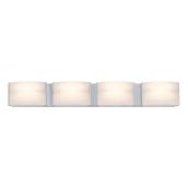 4-Light Wall Sconce - Glass/Metal - Chrome