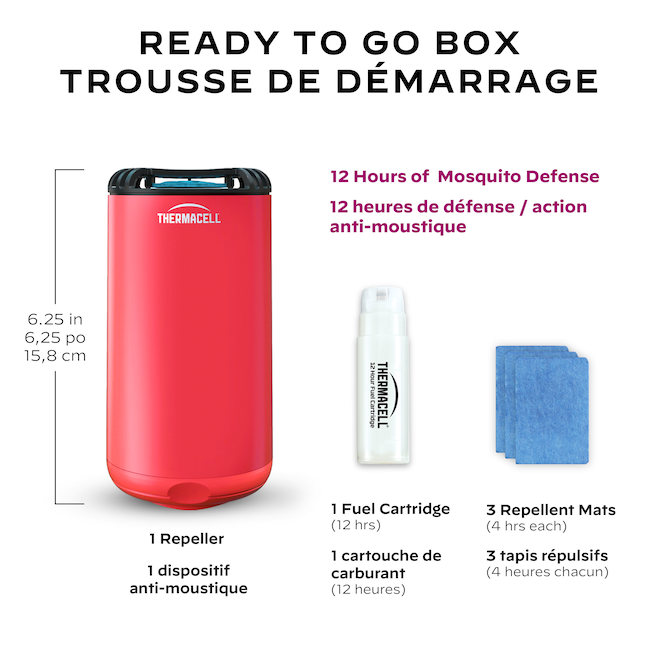 Répulsif anti-moustiques Thermacell pour patio, Rouge Fiesta