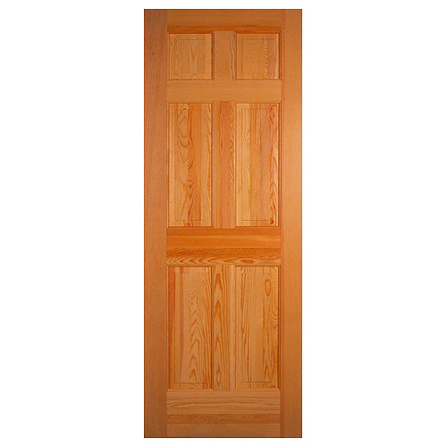 6-Panels Door - Light Natural Pine - 30 in x 80 in x 1 3/8 in