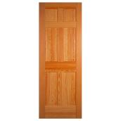 6-Panels Door - Light Natural Pine - 24-in x 80-in x 1 3/8-in