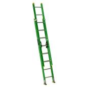 Louisville Ladder 16 ft Fiberglass Extension Ladder, load capacity 225 lbs. Type II duty rating