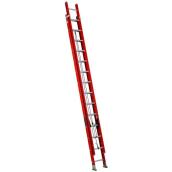 Louisville Ladder 28 ft Fiberglass Extension Ladder, load capacity 225 lbs. Type II duty rating