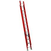 Louisville Ladder 24 ft Fiberglass Extension Ladder, load capacity 225 lbs. Type II duty rating